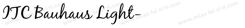 ITC Bauhaus Light字体转换